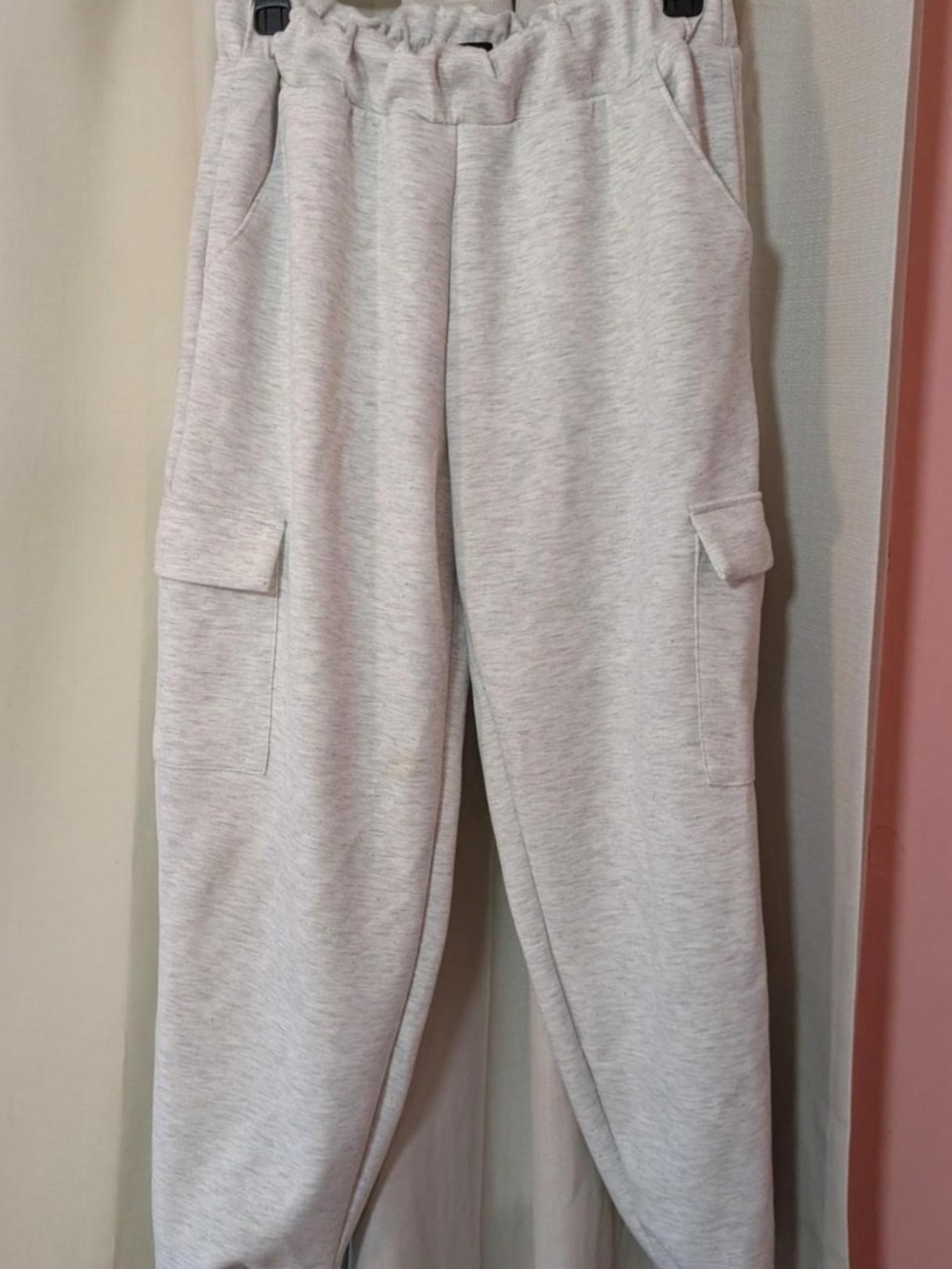 Express Light Gray Cargo Jogger Pants